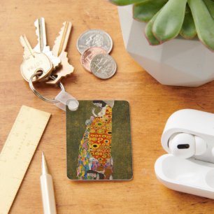 Hoffnung II von Gustav Klimt, Vintager Jugendstil Schlüsselanhänger