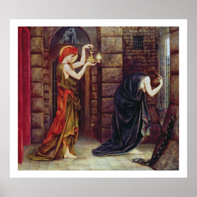 Hoffnung im Gefängnis der Verzweiflung (Öl auf Lei Poster (Vorne)