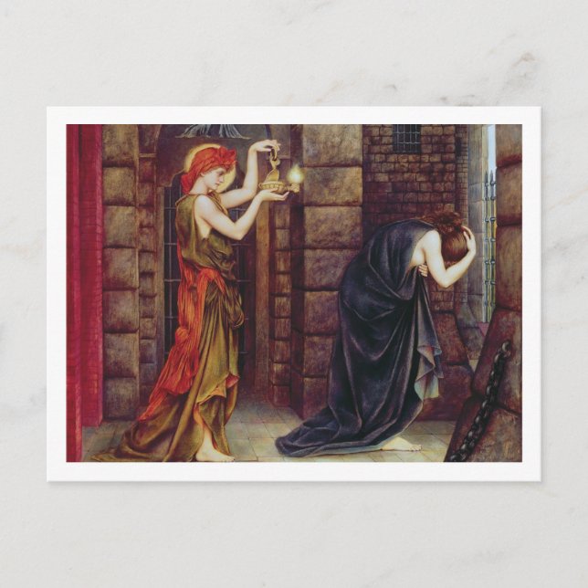 Hoffnung im Gefängnis der Verzweiflung (Öl auf Lei Postkarte (Vorderseite)