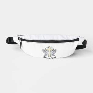 Hoffnung in Christus Taube Kreuz Vintage Christlic Bauchtasche