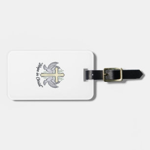 Hoffnung in Christus Taube Kreuz Vintage Christlic Gepäckanhänger