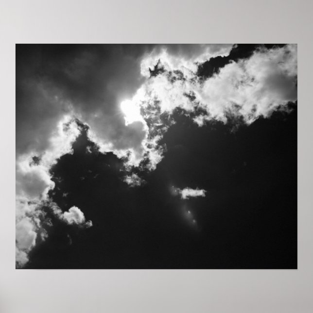 Hoffnung in der Silber-Futter der Wolken. Poster (Vorne)