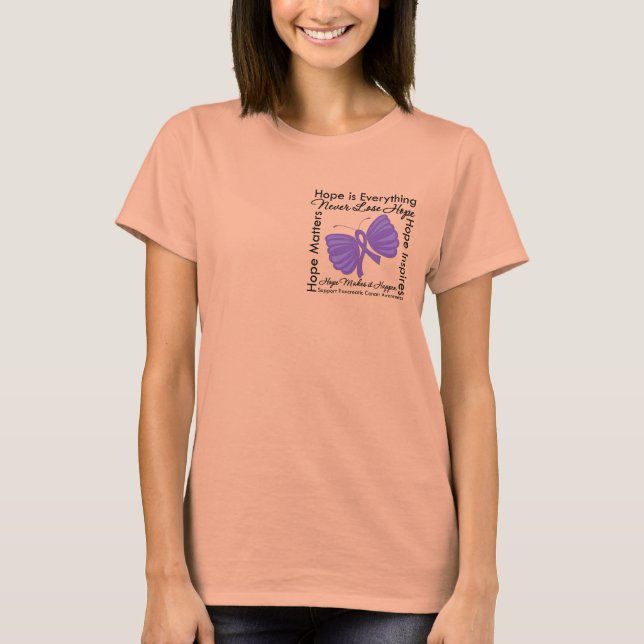 Hoffnung ist alles - Bauchspeicheldrüsenkrebs-Bewu T-Shirt (Vorderseite)