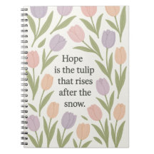 Hoffnung ist die Tulpe, die sich Pastell-Blumen-Zi
