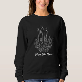 Hoffnung ist gekommen Weihnachtskerzen Illustratio Sweatshirt