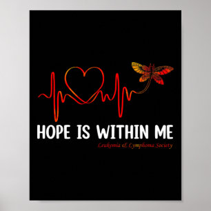 Hoffnung ist in mir Herzschlag Schmetterling Blutk Poster