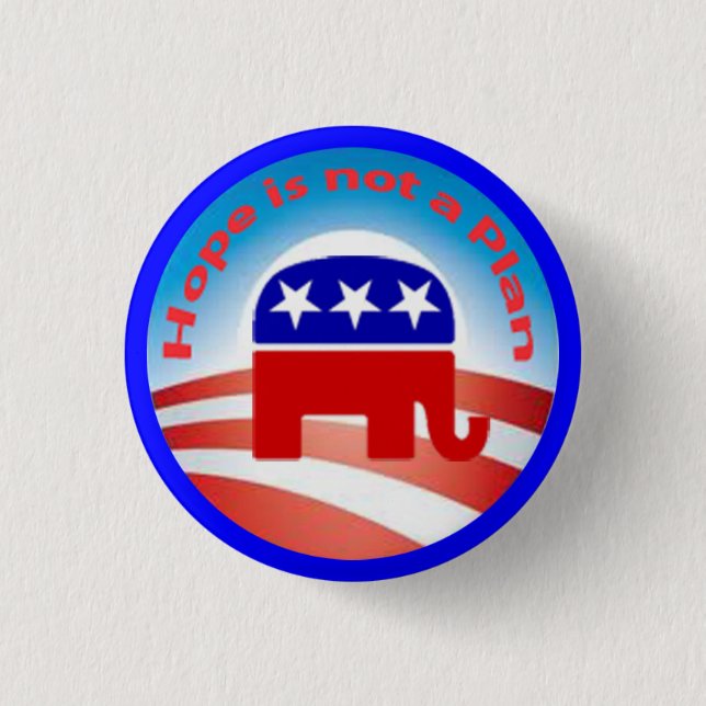 Hoffnung ist nicht ein Planknopf Button (Vorderseite)