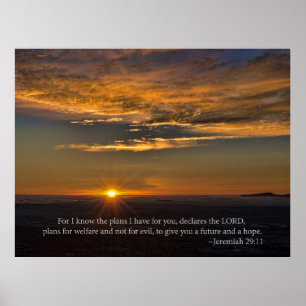 Hoffnung - Jeremiah 29:11 Poster