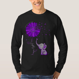 Hoffnung Kämpfen Niedlicher Elefant Alzheimer's L T-Shirt