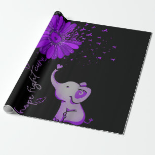 Hoffnung Kämpfen Niedlicher Elefant Alzheimer's Li Geschenkpapier