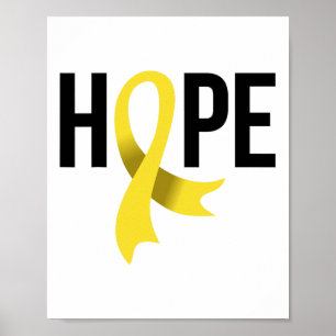 Hoffnung Kindheitskrebs-Bewusstseinsmonat Goldene Poster