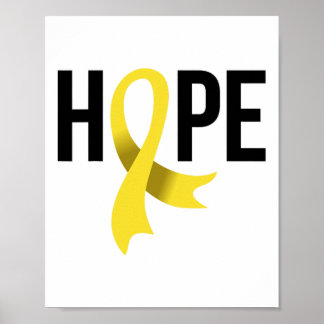 Hoffnung Kindheitskrebs-Bewusstseinsmonat Goldene Poster