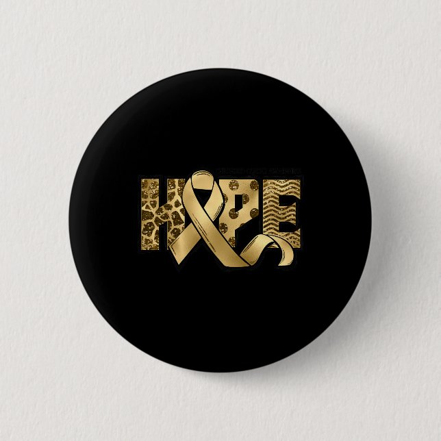 Hoffnung Kindheitskrebs-Bewusstseinsmonat Septembe Button (Vorderseite)