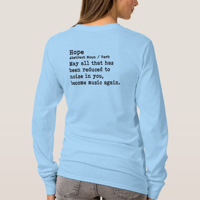 Hoffnung: Langschläfer Crew Neck T-Shirt (Rückseite)