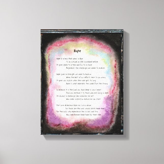 Hoffnung Leinwanddruck (Vorderseite)