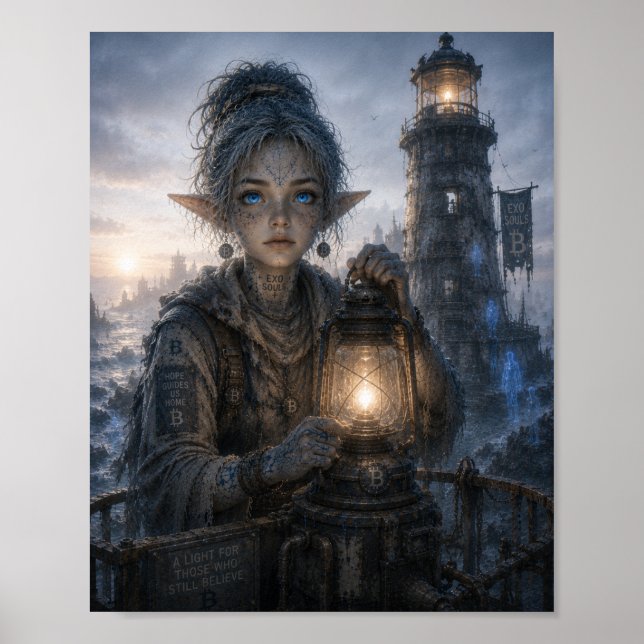 Hoffnung / Leuchtturmwärter / Ufer der Nebel Poster (Vorne)