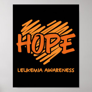 Hoffnung Leukämie-Bewusstsein Leukämie Krebs Motiv Poster