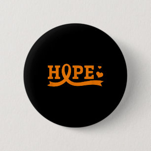 Hoffnung Leukämie Krebs Kämpfer Krieger Oranges Ba Button