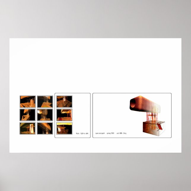 Hoffnung: Licht gegen Dunkelheit Poster (Vorne)