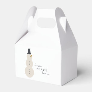 Hoffnung Liebe. Christmas Snowman Favor Box Geschenkschachtel
