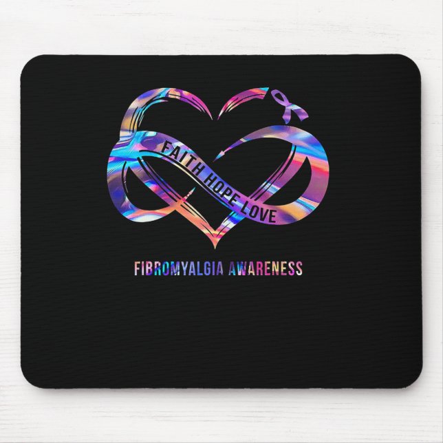 Hoffnung Liebe Fibromyalgie Bewusstsein 2 Mousepad (Vorne)