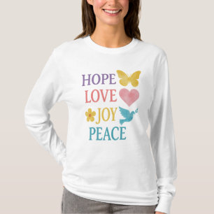 Hoffnung Liebe Freude Frieden Langarm-T-Shirt – Ge T-Shirt