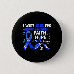 Hoffnung Liebe ich trage Blau für Hydrocephalus Aw Button