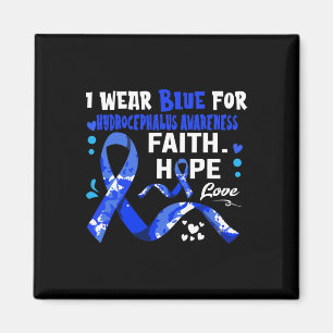 Hoffnung Liebe ich trage Blau für Hydrocephalus Aw Magnet