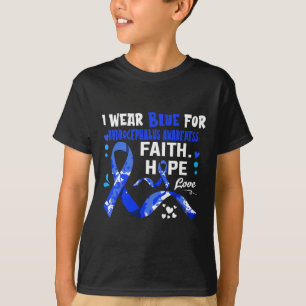 Hoffnung Liebe ich trage Blau für Hydrocephalus Aw T-Shirt