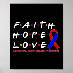 Hoffnung Liebe kongenitale Herzkrankheit Bewusstse Poster