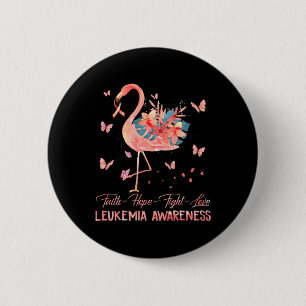Hoffnung Liebe Rosa Flamingo Brust Leukämie-Bewuss Button