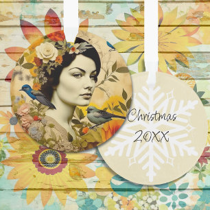 Hoffnung, Liebe, Schönheit, Traum Vintage-Dame Ornament