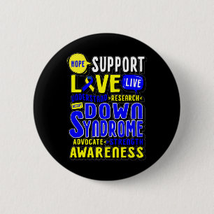 Hoffnung Liebe Welt Down-Syndrom-Tag Frauen Kinder Button