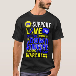Hoffnung Liebe Welt Down-Syndrom-Tag Frauen Kinder T-Shirt