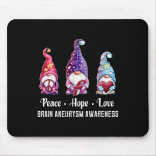 Hoffnung Liebt Gnome Hirnaneurysma-Bewusstsein Mousepad