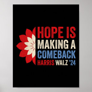 Hoffnung macht Comeback Kamala Harris Tim Wheime Poster