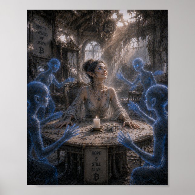 Hoffnung / Medium / Verlassener Spiritismussalon Poster (Vorne)