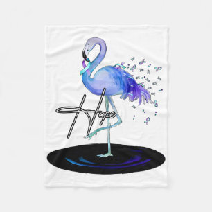 Hoffnung mit Flamingo Suizidprävention Bewusstsein Fleecedecke