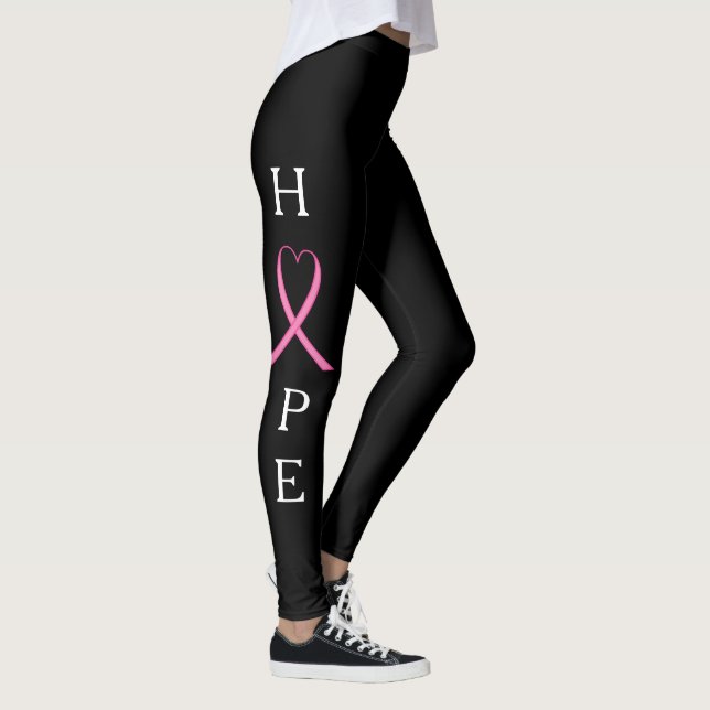 HOFFNUNG mit rosa Band-BewusstseinLeggins Leggings (Rechts)