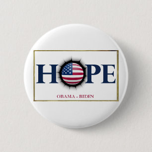 HOFFNUNG Obama Biden Knopf Button