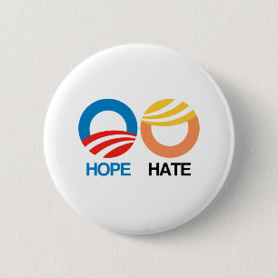 HOFFNUNG (Obama) gegen HASS (Trumpf) Button