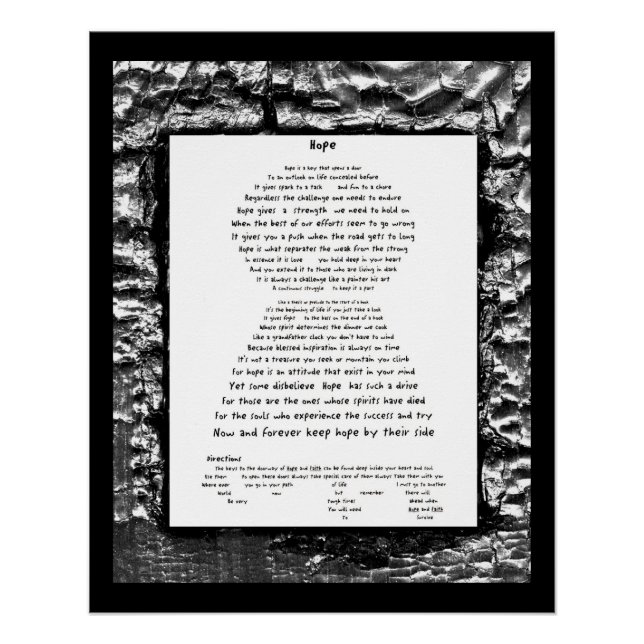 Hoffnung Poster (Vorderseite)