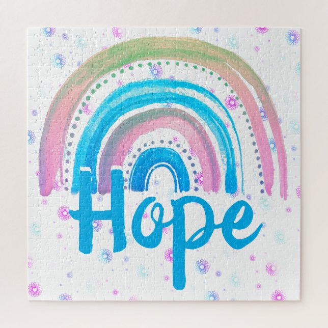 Hoffnung Regenbogen mit Spiralen Puzzle (Vertikal)