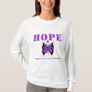 Hoffnung Schmetterling Band Häusliche Gewalt T-Shirt