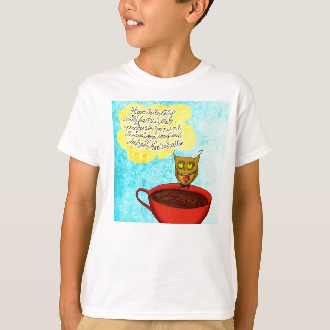 Hoffnung schwimmt Kaffee-Liebe T-Shirt (Vorderseite)