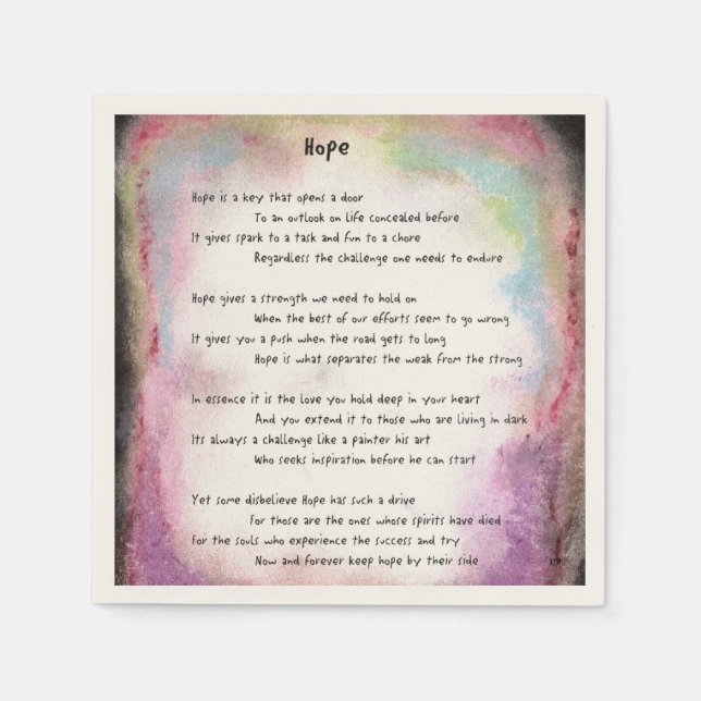 Hoffnung Serviette (Vorderseite)