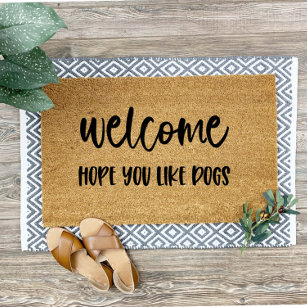 Hoffnung Sie mögen Hunde Willkommen Mat Doormat Fußmatte