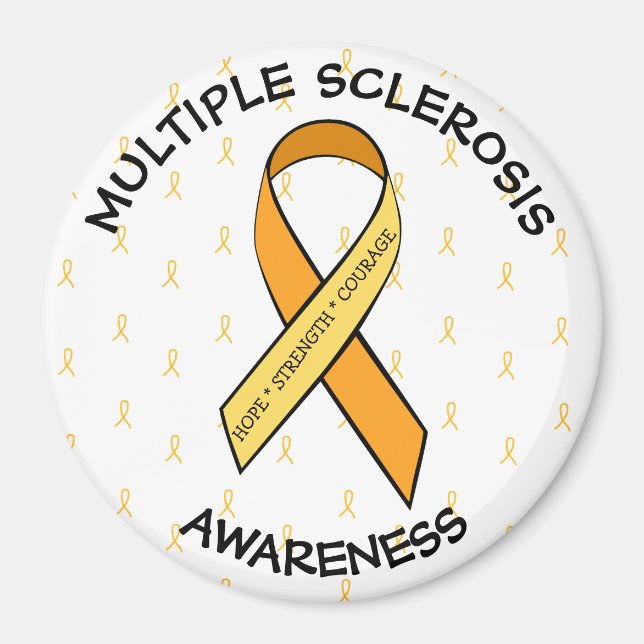 HOFFNUNG STÄRKUNG MURAGE MS Awareness Ribbon Magne Magnet (Vorne)