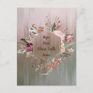 Hoffnung steigt, wo der Glaube nach der Postkarte