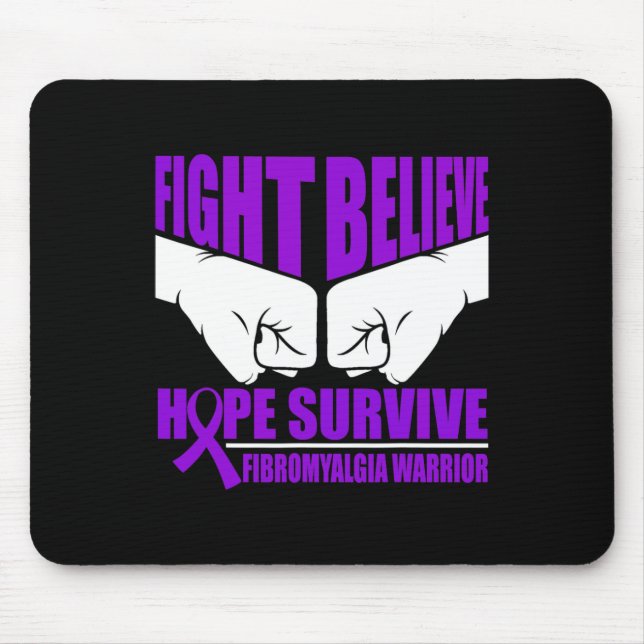 Hoffnung Überleben Fibromyalgie Krieger Mousepad (Vorne)